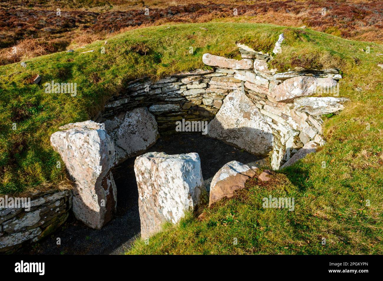 Das Cairn o'get Chambered Cairn, Caithness, Schottland, Großbritannien Stockfoto