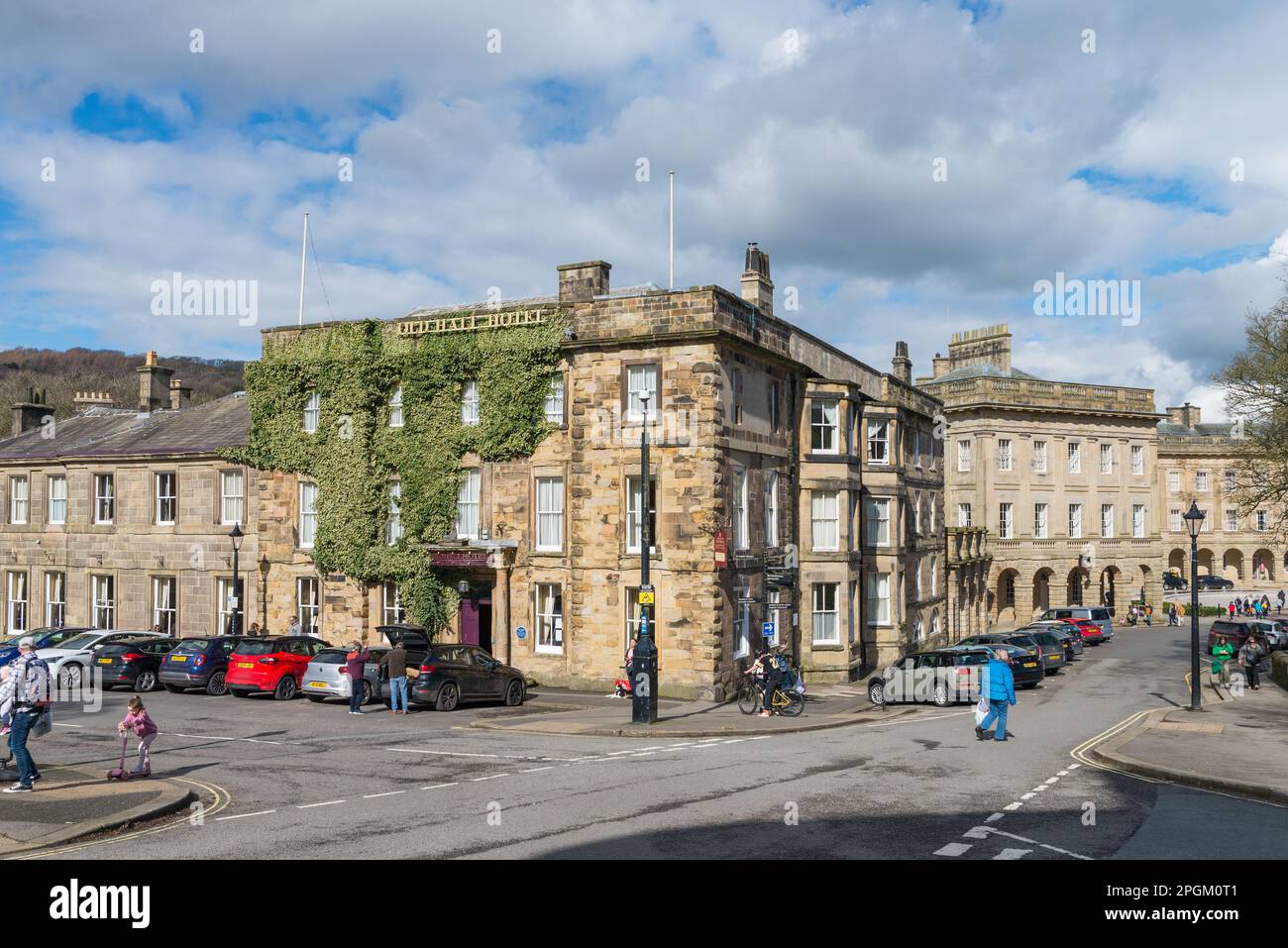 Old Hall Hotel im Peak District von Buxton, Derbyshire Stockfoto