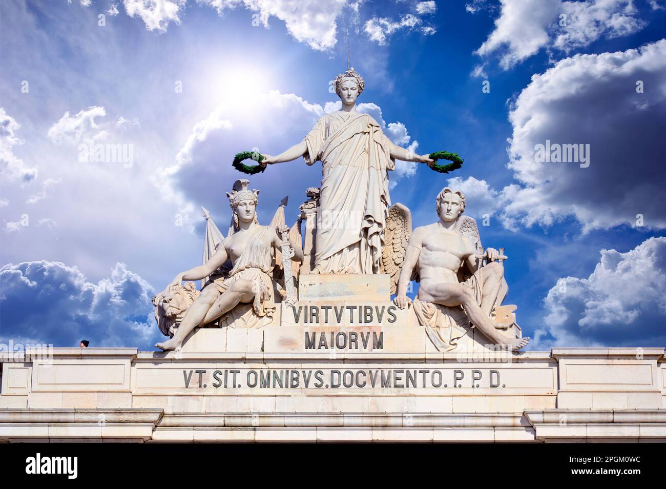 Augusta Straße Arch in Lissabon, Portugal Stockfoto