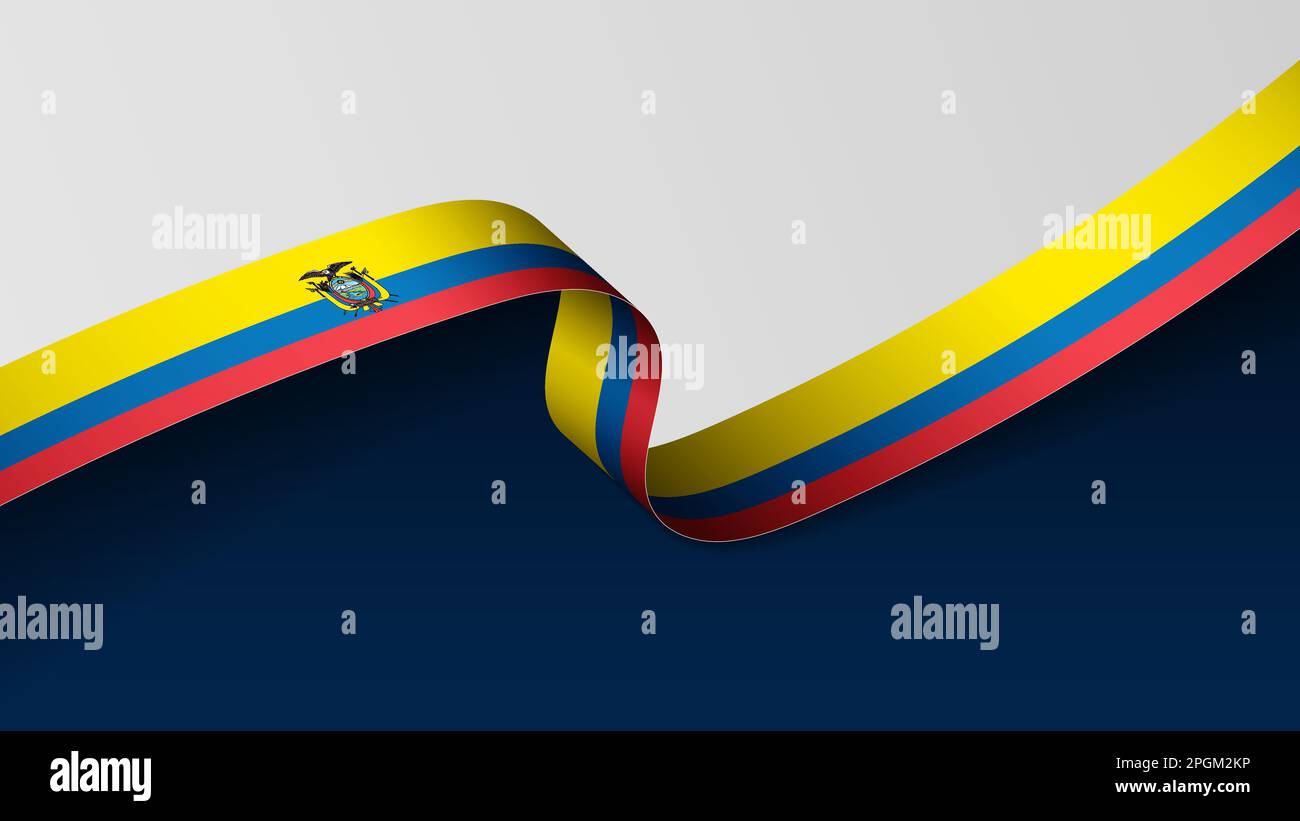 Hintergrund der Ecuador-Schleifenflagge. Auswirkungselement für die Verwendung, die Sie daraus machen möchten. Stock Vektor