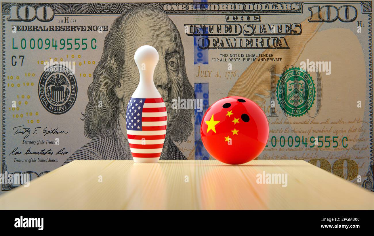 Handelskrieg zwischen den USA und China Stockfoto