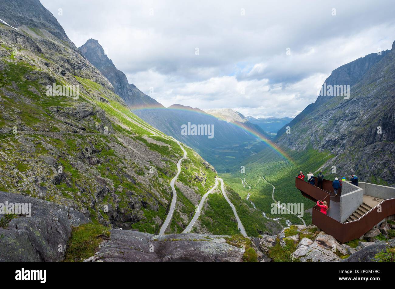 Trollstigen, Gemeinde Rauma, Kreis Møre Og Romsdal, Norwegen Stockfoto