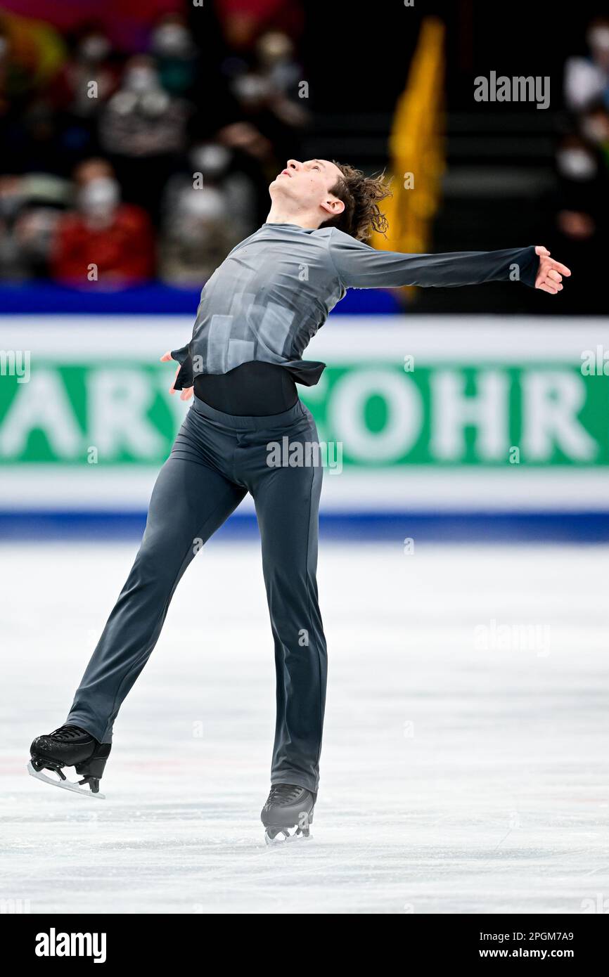 Jari KESSLER (CRO) während des Men Short Program bei der ISU World Figure Skating Championships 2023 in der Saitama Super Arena am 23. März 2023 in Saitama, Japan. (Foto: Raniero Corbelletti/AFLO) Stockfoto