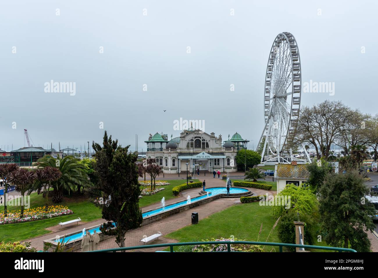 Ein 60-Fuß-Riesenrad in Torquay Devon, England Stockfoto