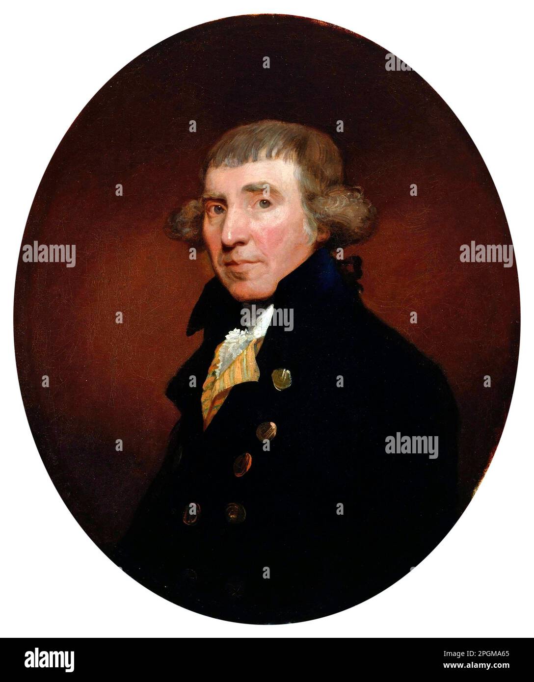 Porträt des amerikanischen Gründungsvaters Robert R. Livingston von Gilbert Stuart (1755-1828), Ol on Canvas, 1785 Stockfoto