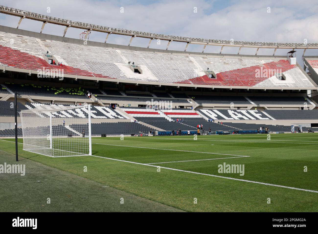 Ciudad Autonoma de Buenos Aires, Argentinien, 22, März 2023. Mas Monumental Stadium, Haus der River Plate, wartet auf das Spiel zwischen der argentinischen Nationalmannschaft und der Panamá Nationalmannschaft, Freundschaftsspiel. Kredit: Fabideciria. Stockfoto