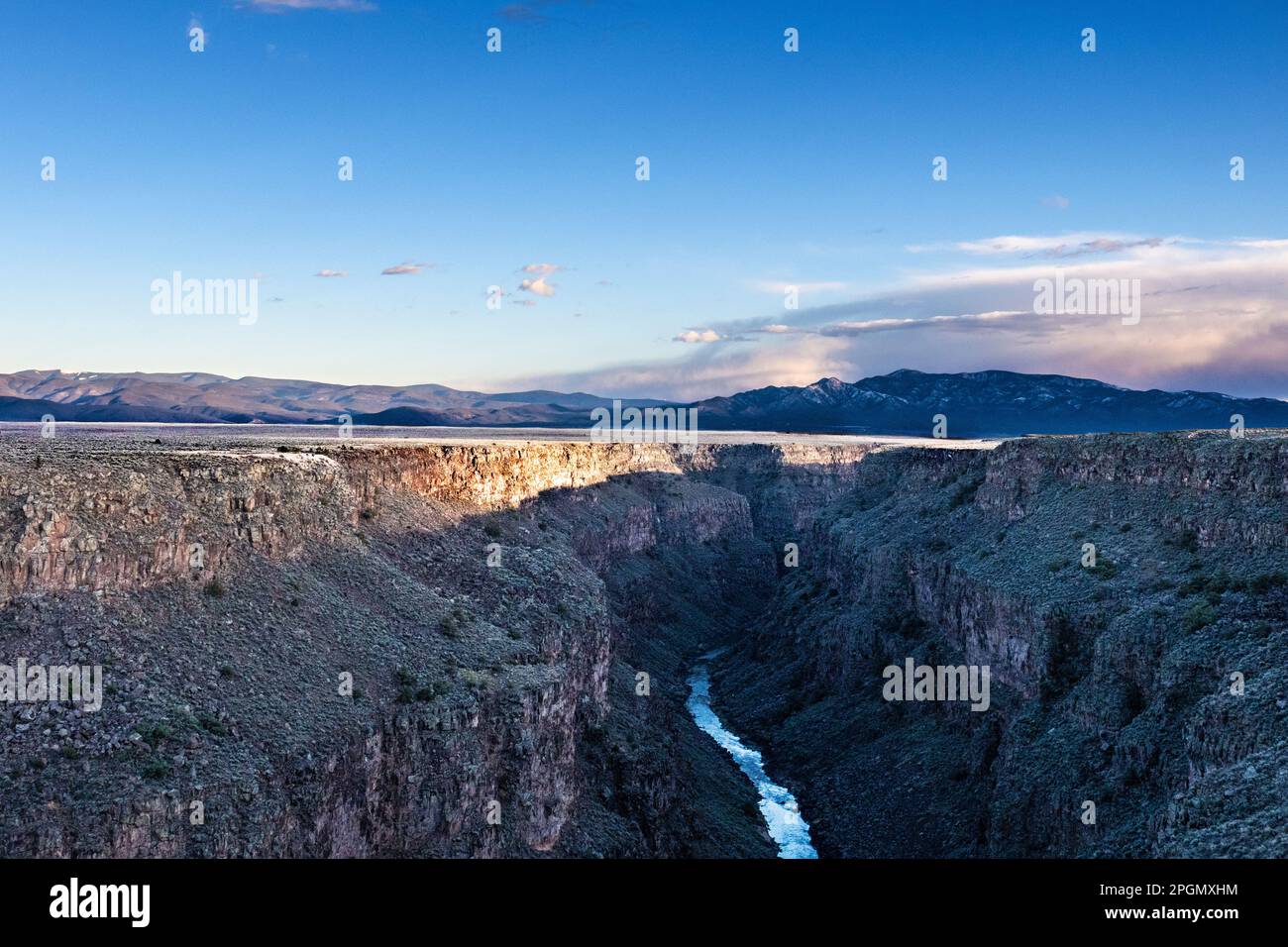 Die Rio Grande Schlucht in Taos New Mexico Stockfoto