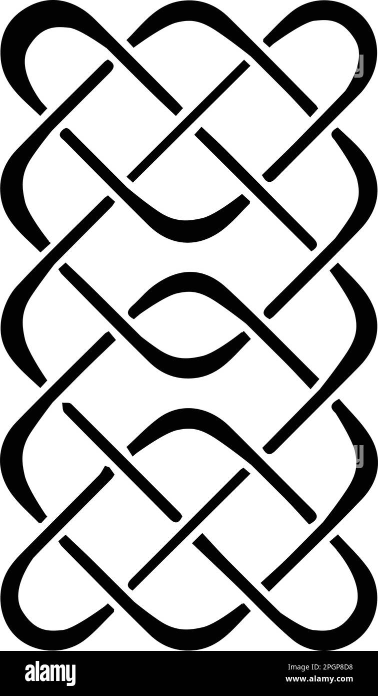 Mittelalterlicher keltischer Knoten, Vektorsymbol Stock Vektor
