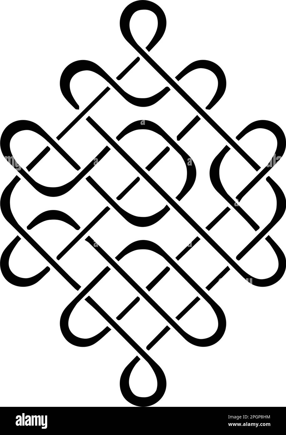 Mittelalterlicher keltischer Knoten, Vektorsymbol Stock Vektor