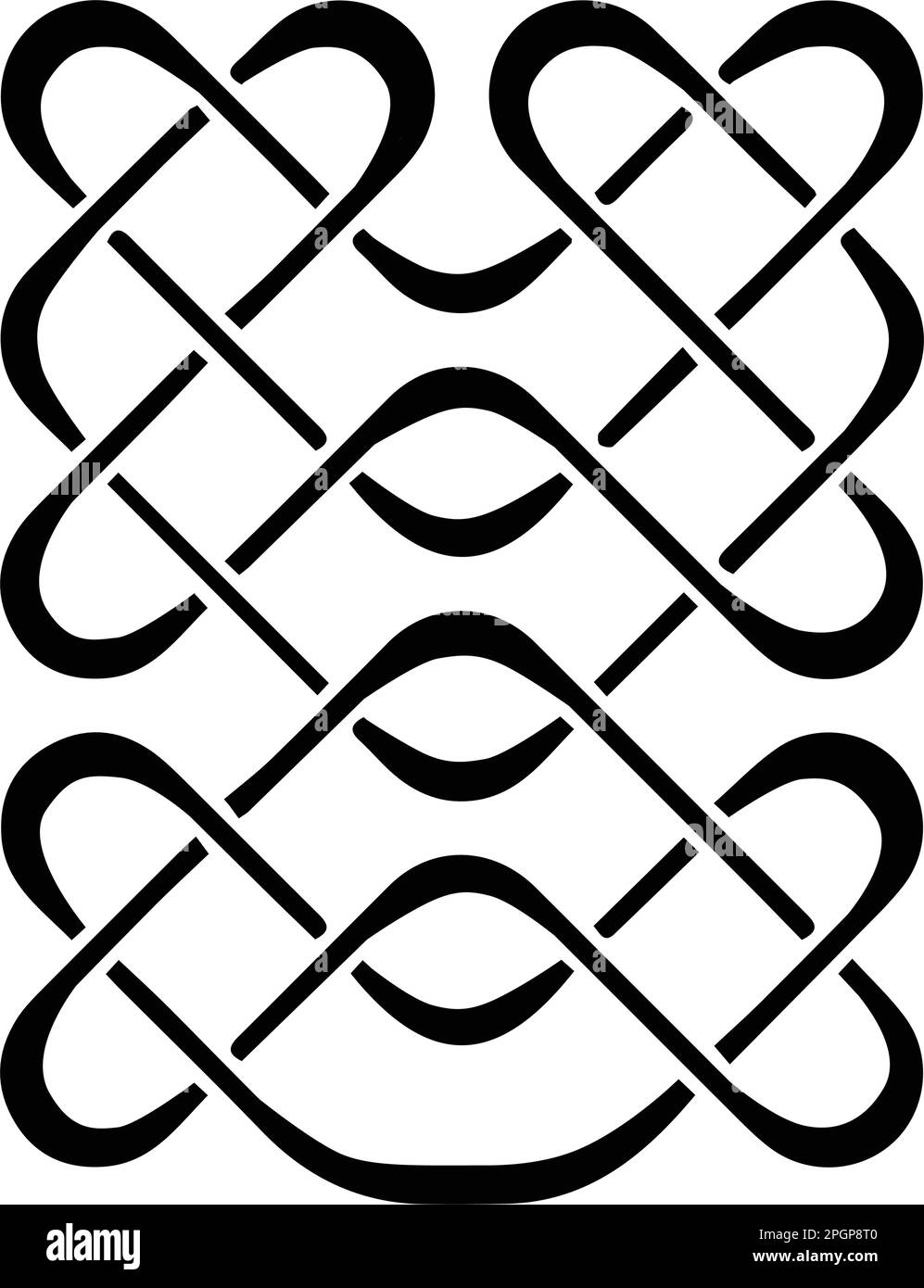 Mittelalterlicher keltischer Knoten, Vektorsymbol Stock Vektor