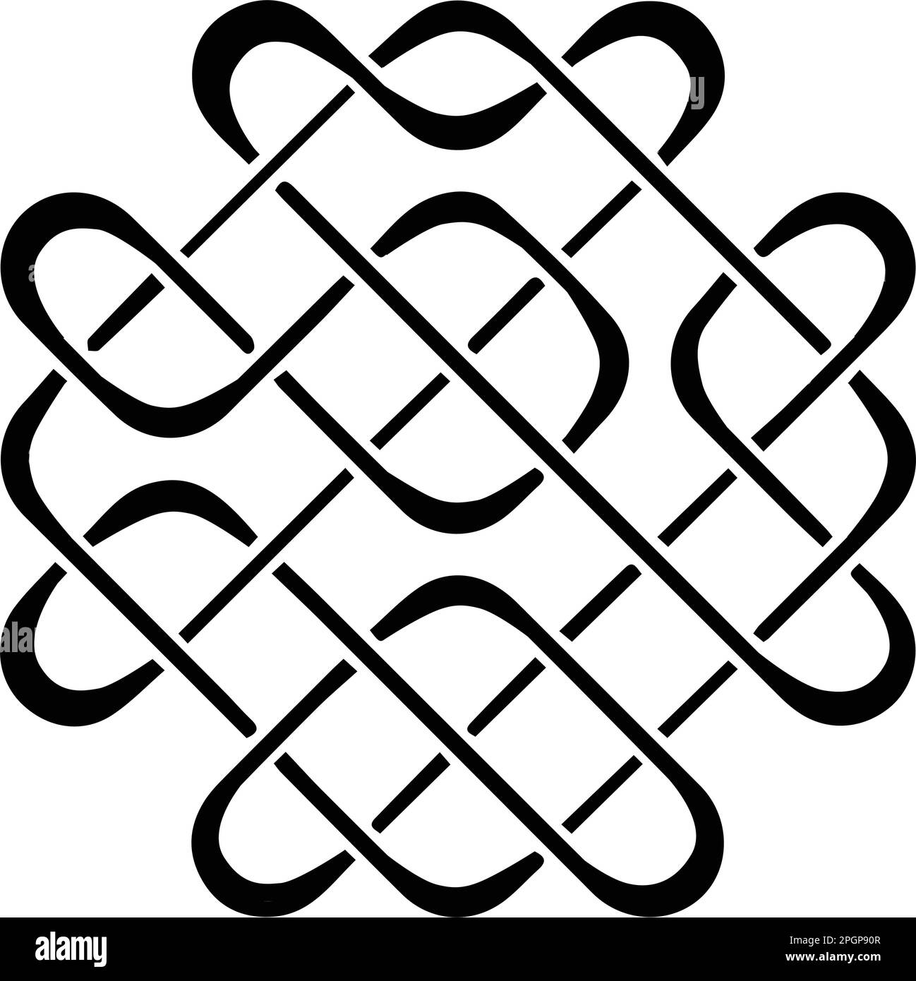 Mittelalterlicher keltischer Knoten, Vektorsymbol Stock Vektor