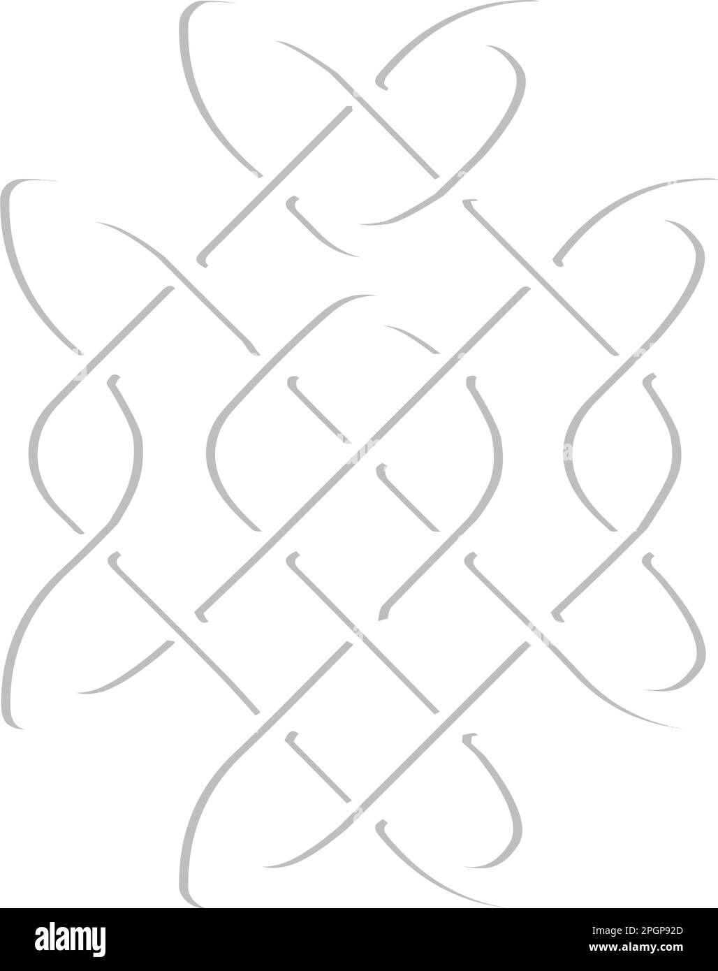 Mittelalterlicher keltischer Knoten, Vektorsymbol Stock Vektor