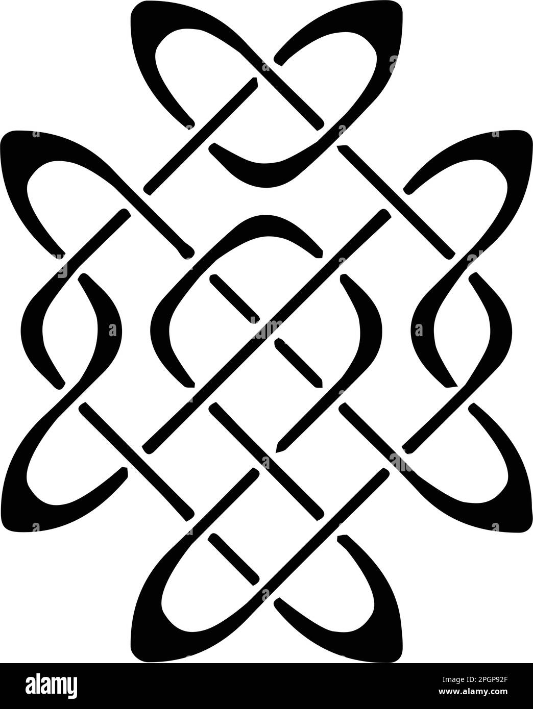 Mittelalterlicher keltischer Knoten, Vektorsymbol Stock Vektor