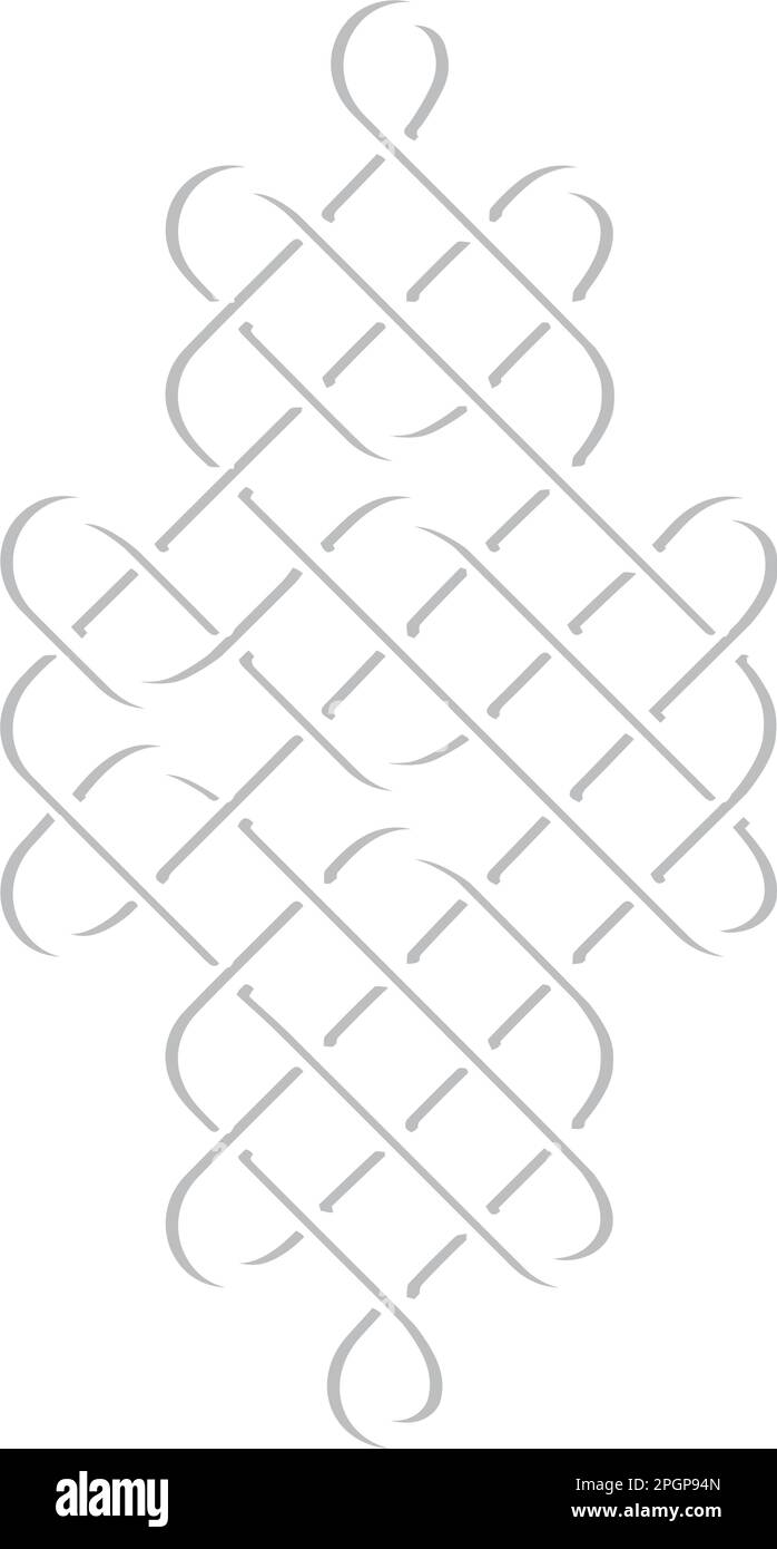 Mittelalterlicher keltischer Knoten, Vektorsymbol Stock Vektor