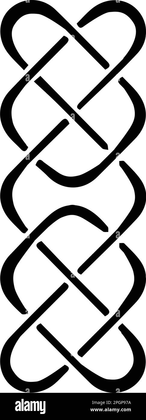 Mittelalterlicher keltischer Knoten, Vektorsymbol Stock Vektor