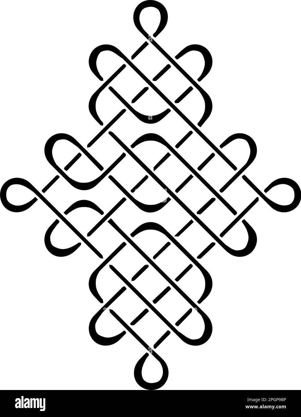 Mittelalterlicher keltischer Knoten, Vektorsymbol Stock Vektor