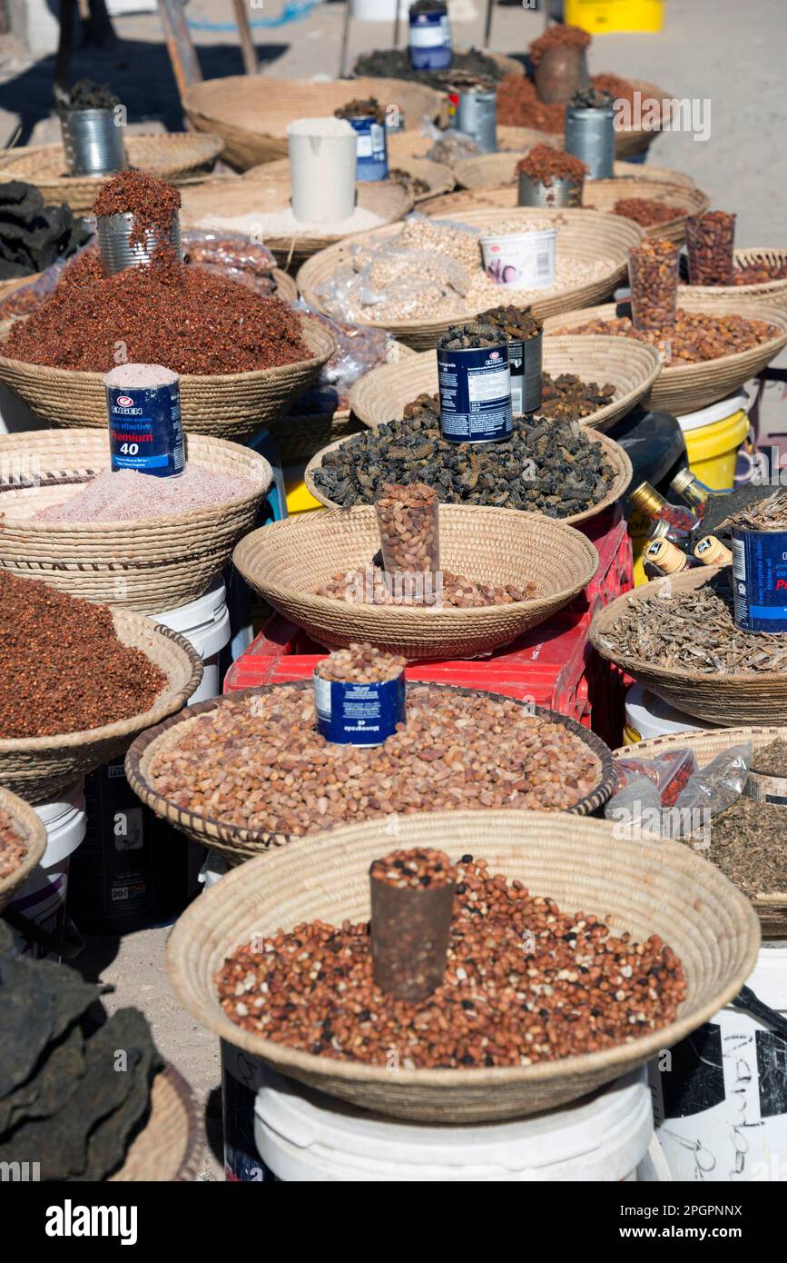 Markt, Omuthiya, Oshikoto Region, Namibia Stockfoto