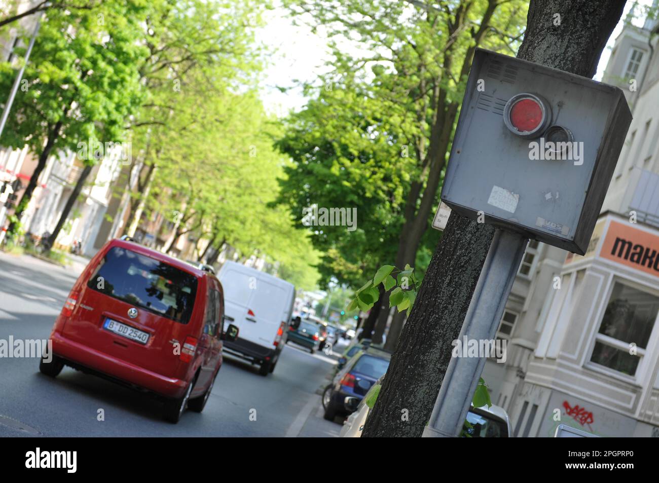 Blitzlicht, Schildhornstraße, Steglitz, Berlin, Deutschland Stockfoto