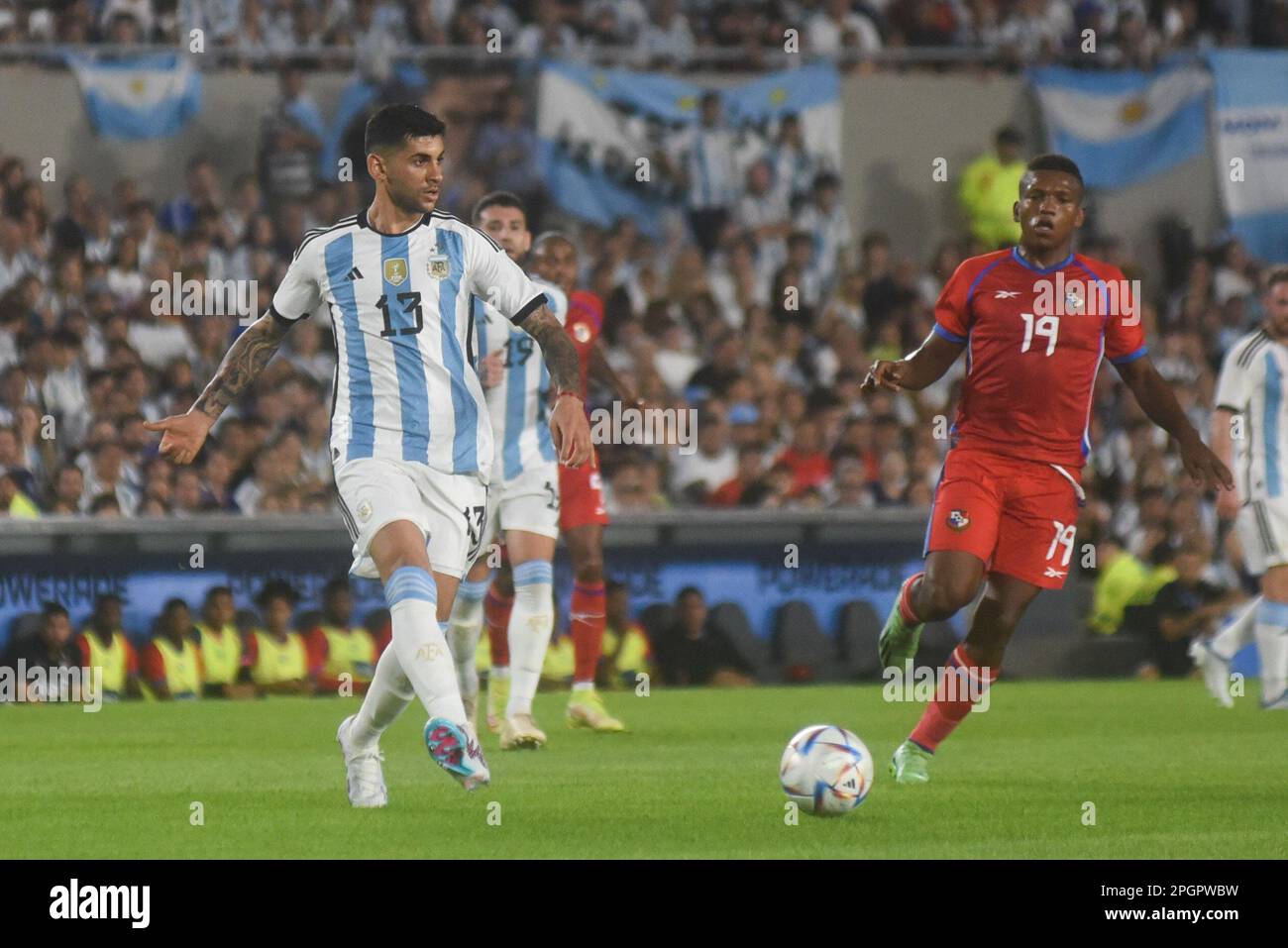 Buenos Aires, Argentinien. 23. März 2023. Argentinien x Panama während der Friendly am 23. März 2023 im Mas Monumental Stadium in der Stadt Buenos Aires, Argentinien. Kredit: Gabriel Sotelo/FotoArena/Alamy Live News Stockfoto