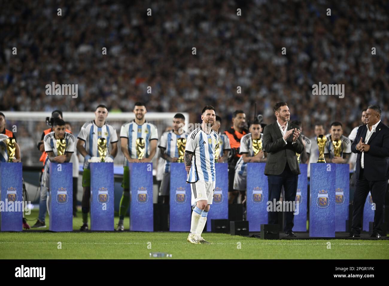 ARGENTINIEN, Buenos Aires: 23. märz 2023: Lionel Messi von Argentinien während des internationalen Freundschaftsspiels zwischen Argentinien und Panama im Estadio Mas Monumental Antonio Vespucio Liberti. Foto: Diego Halisz/SFSI Stockfoto
