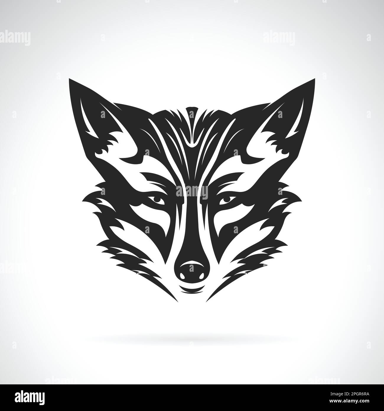 Vektor des Fuchskopfes auf weißem Hintergrund. Leicht bearbeitbare Layered-Vektordarstellung. Wilde Tiere. Stock Vektor