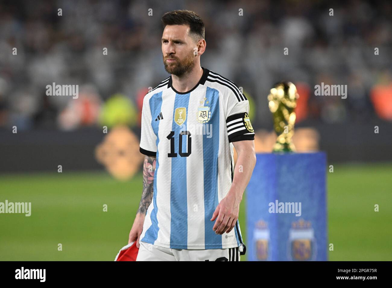 23. März 2023: Belgrano, Buenos Aires, Argentinien: International Football Friendly, Argentinien gegen Panama: Lionel Messi von Argentinien Stockfoto