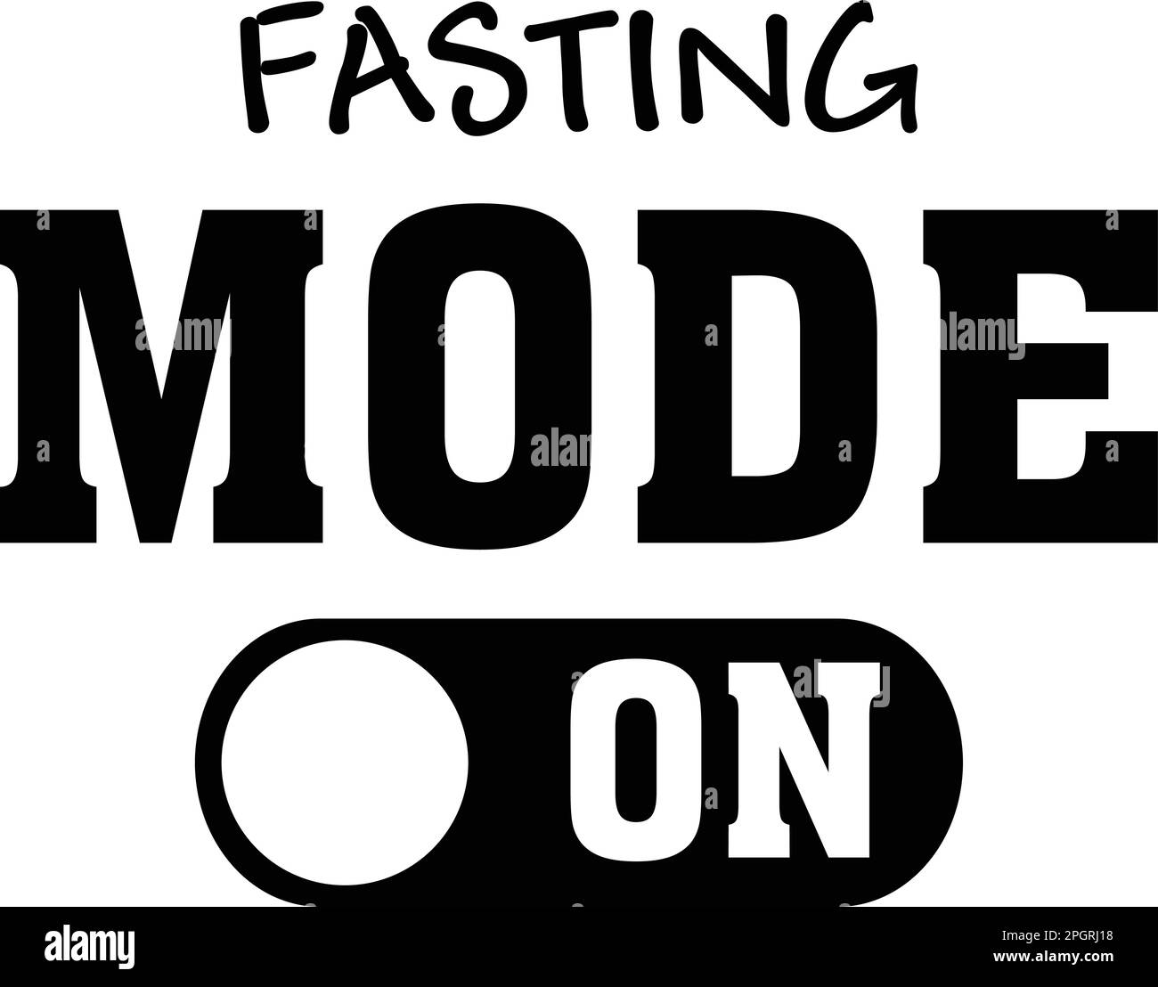 Fasting-Modus Ein. Ramadan-Zitat Stock Vektor