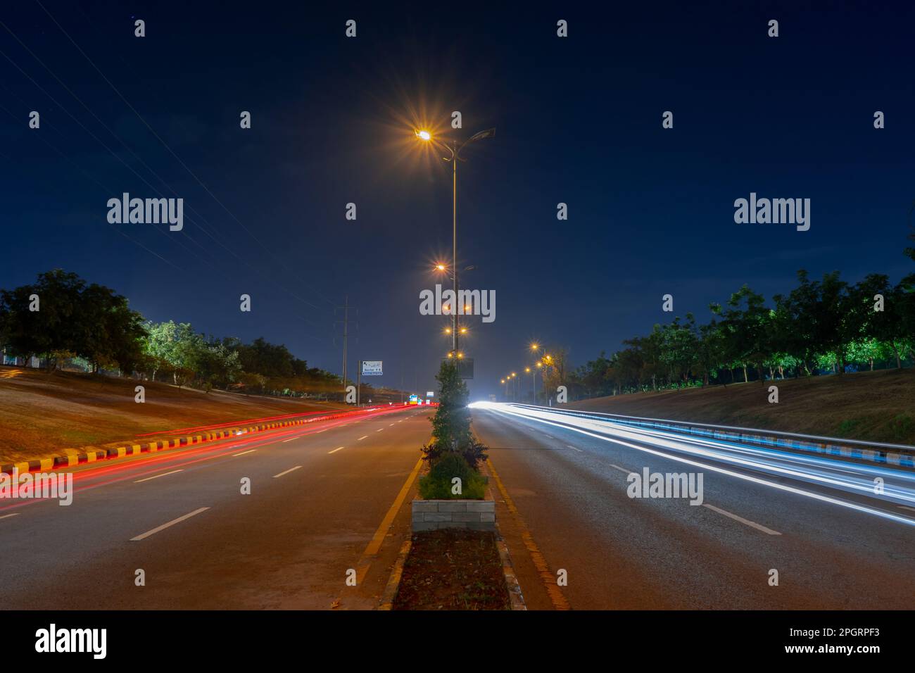 7. Avenue islamabad pakistan lange Exposition schöne Aussicht. Stockfoto