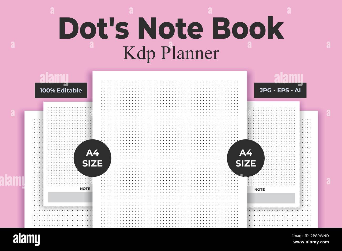 Dot's und Box KDP Interior Stock Vektor