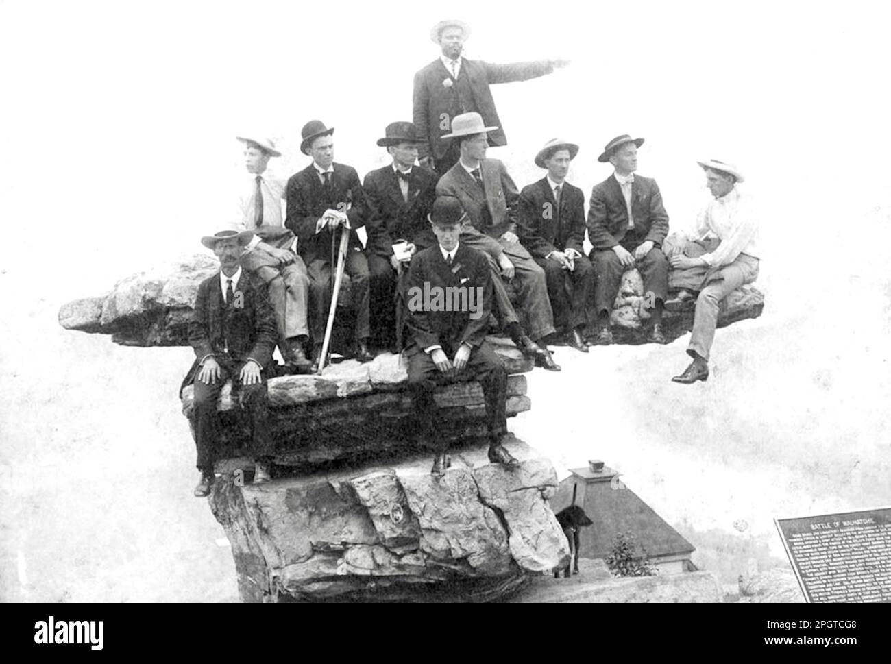 Umbrella Rock, Lookout Mountain, Tennessee, USA – Retro-Vintage-Fotos aus vergangenen Zeiten. Stockfoto