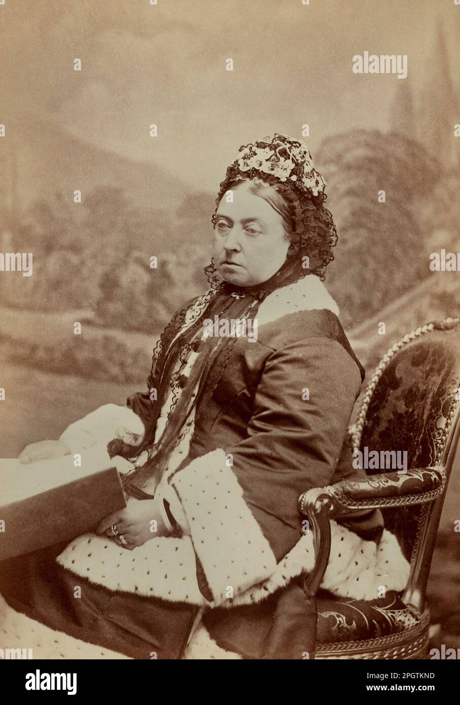 Porträt der Queen Victoria (1819-1901) Fotografie Downey Stockfoto