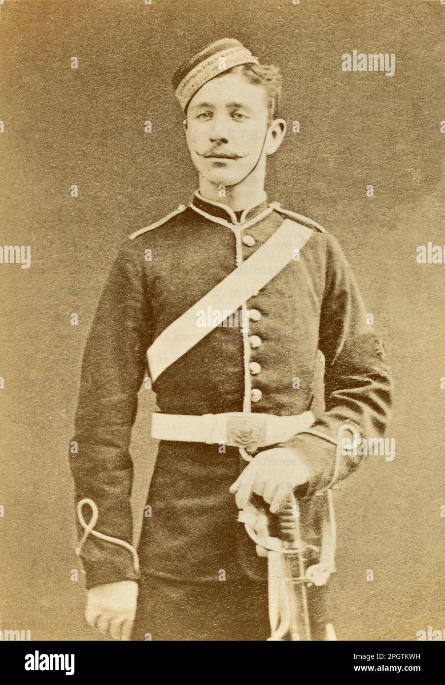 Portrait von Bonaparte (Eugene, Louis, Jean, Joseph), 1856-1879, Prinz Imperial ( Napoleon Eugène Louis Jean Joseph Bonaparte, Prinz Imperial, bekannt als Louis-Napoléon 3, geboren am 16. März 1856 in Paris und gestorben am 1. Juni 1879 im Zulu-Land (jetzt Südafrika), ist der einzige Sohn von Napoleon III., Kaiser der Franzosen und seiner Frau, Kaiserin Eugénie. ) Stockfoto