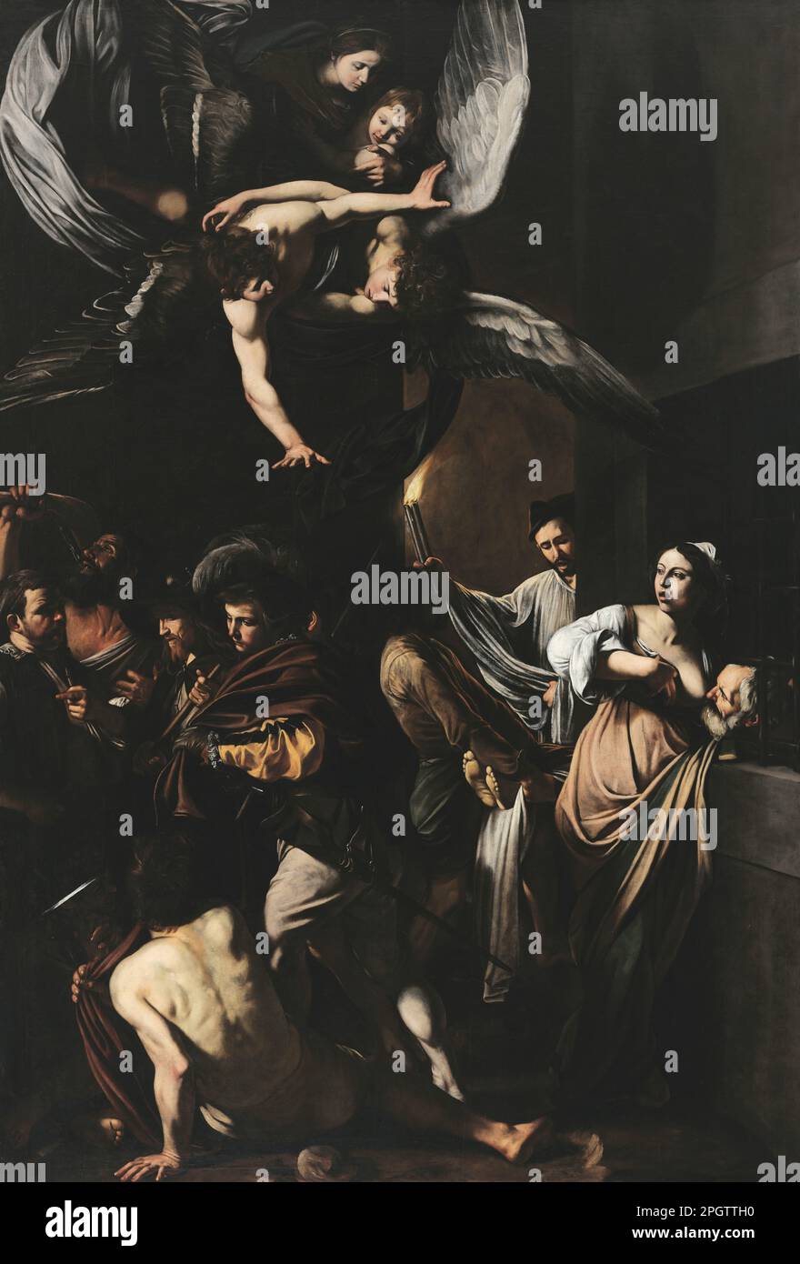 The Seven Works of Mercy 1607 / Zwischen 1606 und 1607 von Caravaggio Stockfoto