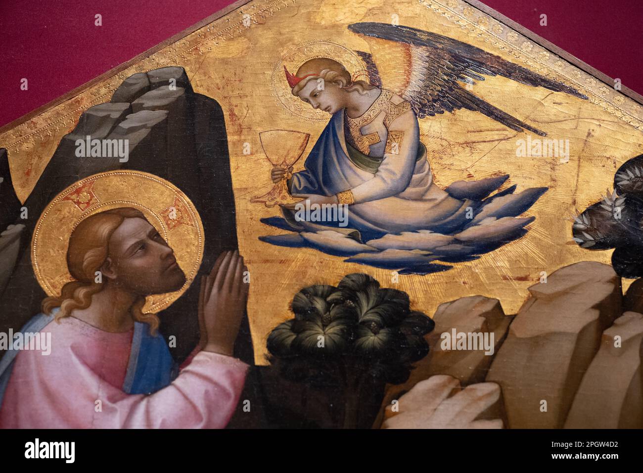 Details religiöser Gemälde in der Accademia in Florenz Stockfoto