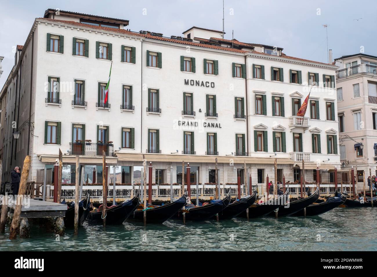 Außenansicht des Hotels Monaco Grand Canal, Venedig, Italien. Stockfoto