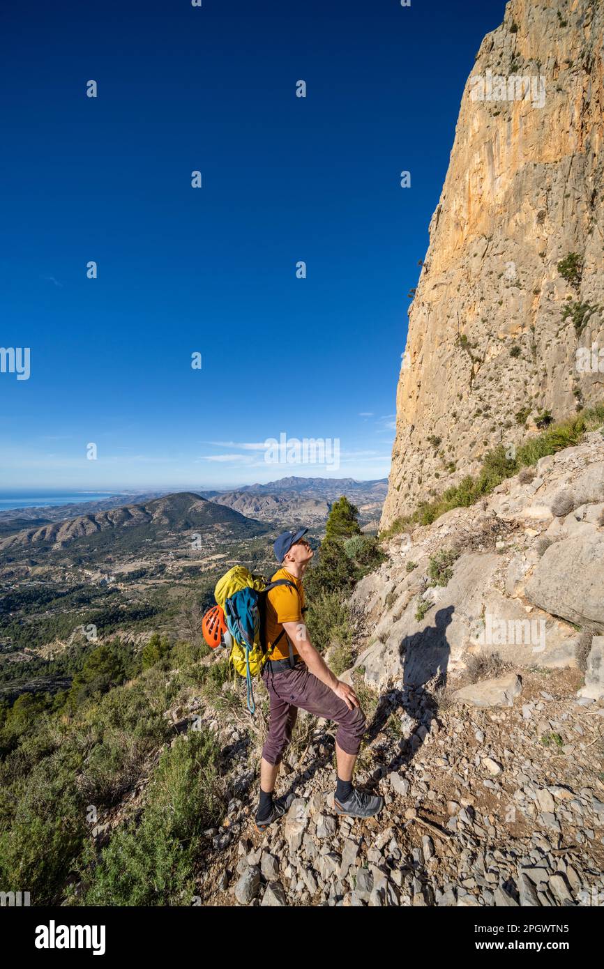 Berg Puig Campana bei Finestrat, Spanien Stockfoto
