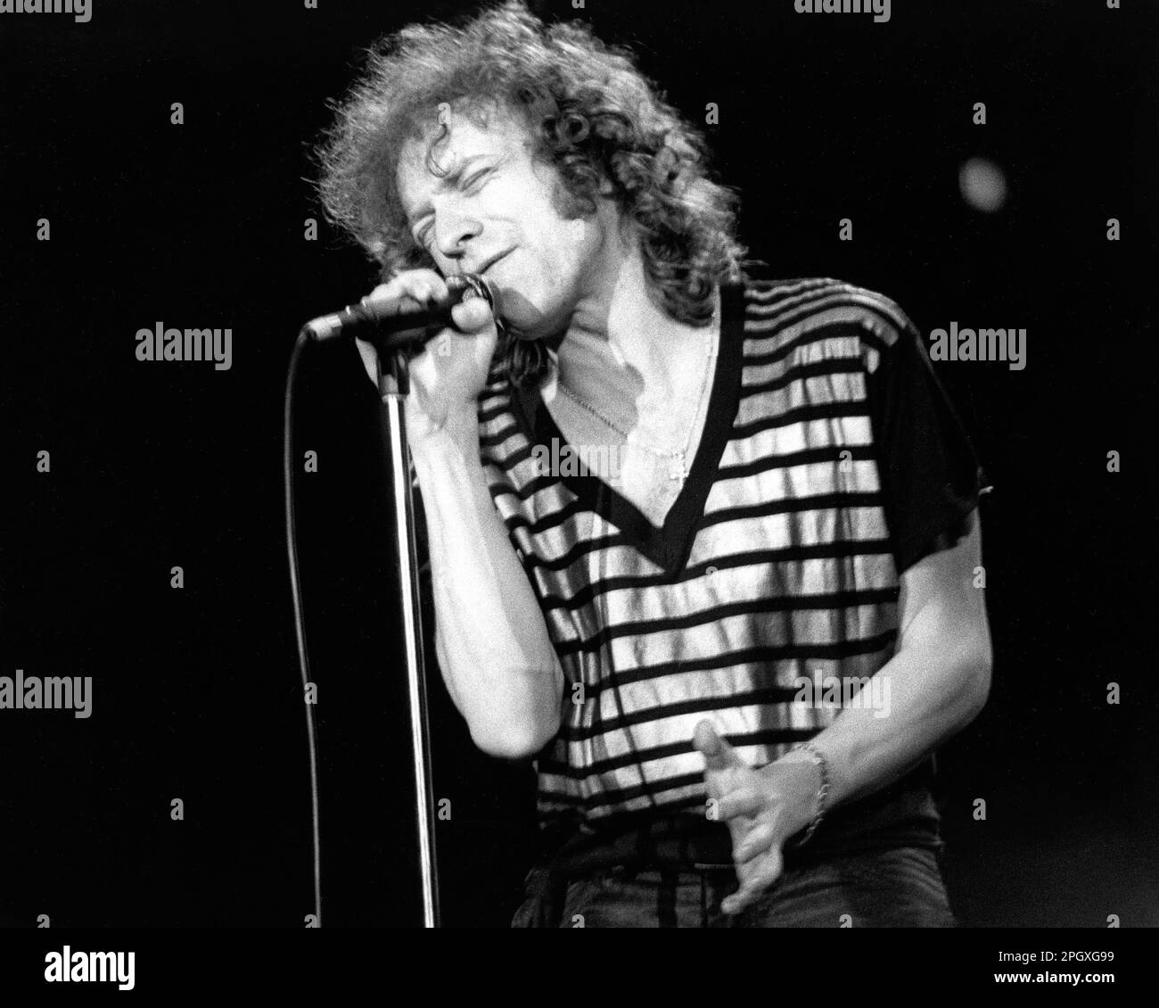 Lou Gramm of Foreigner, Providence, RI, Civic Center, Oktober 29, 1979. Stockfoto