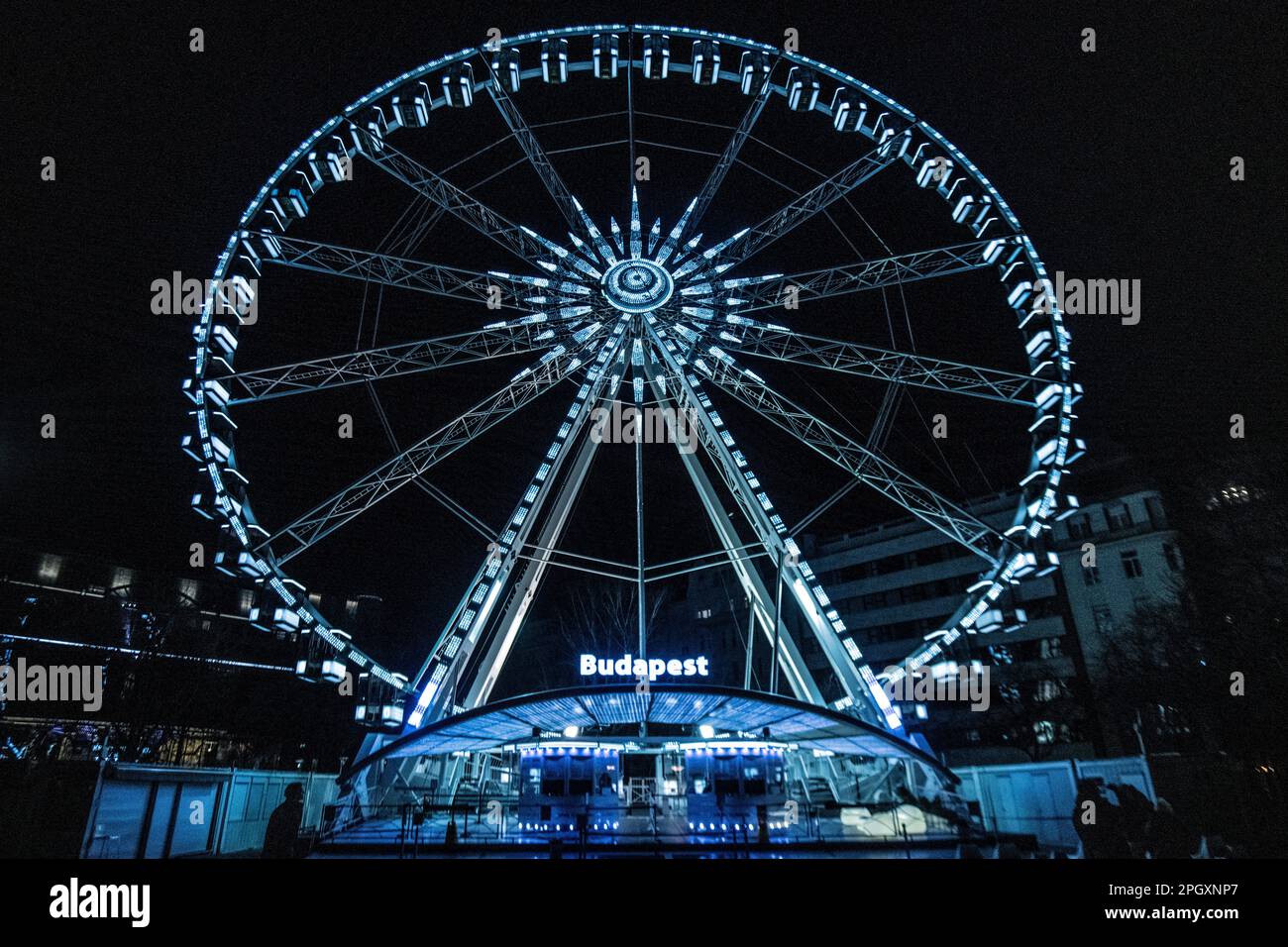 Riesenrad von Budapest, Ungarn Stockfoto