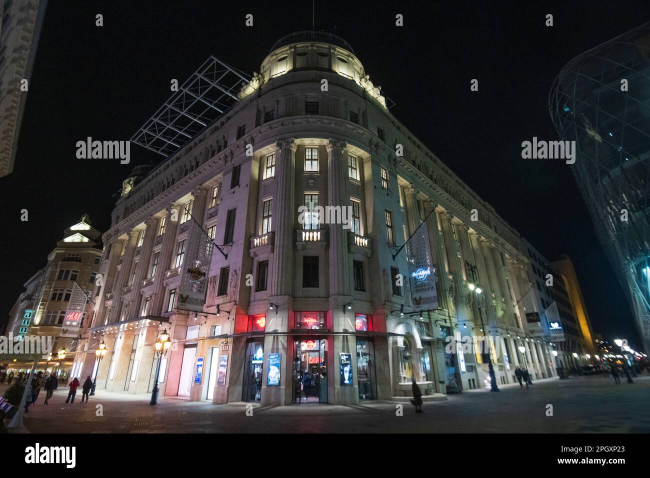 Hard Rock Cafe, Budapest, Ungarn Stockfoto