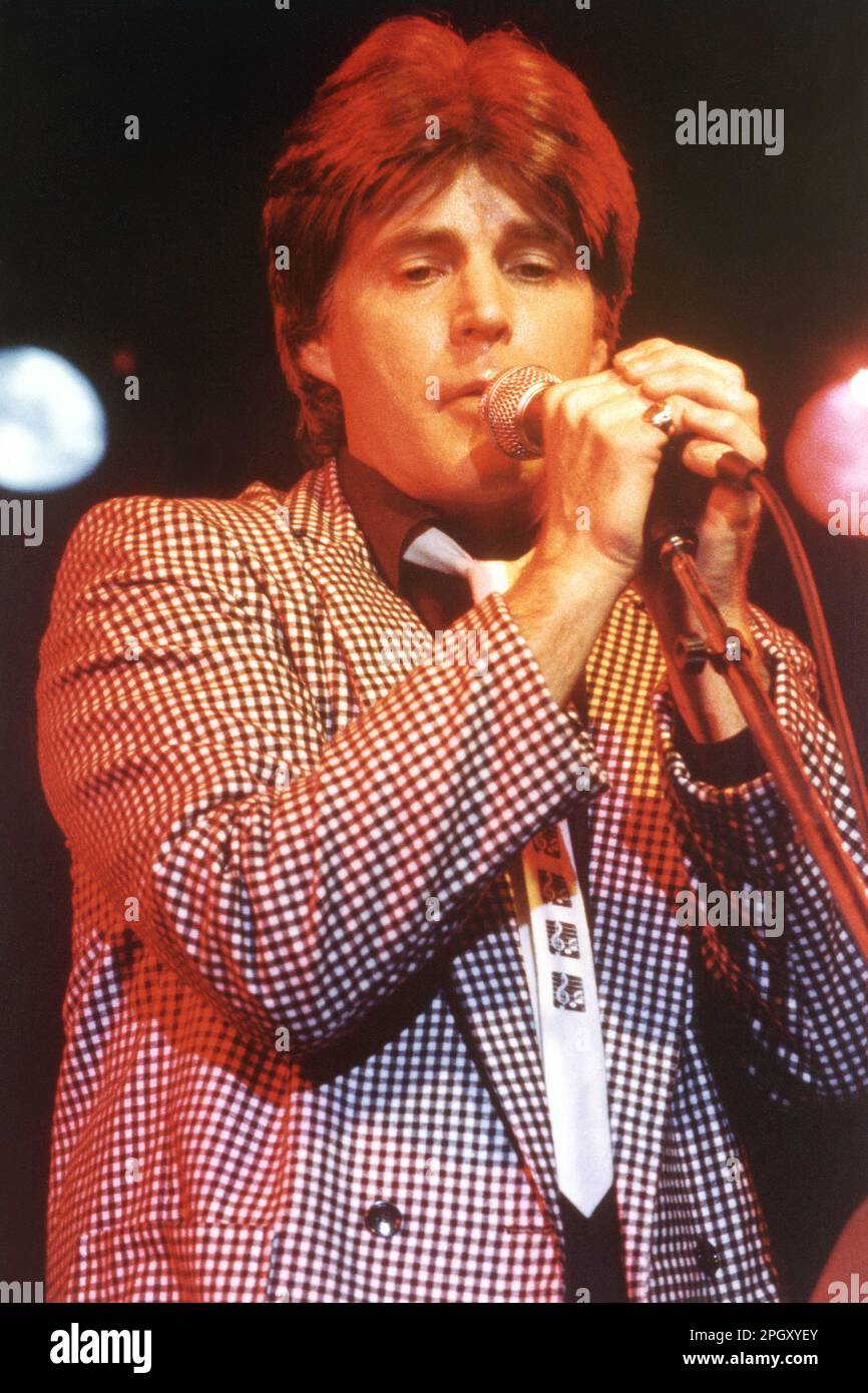 Rick Nelson in Konzert im Lupo's Heartbreak Hotel in Providence, RI, USA, 12. Januar 1984. Stockfoto