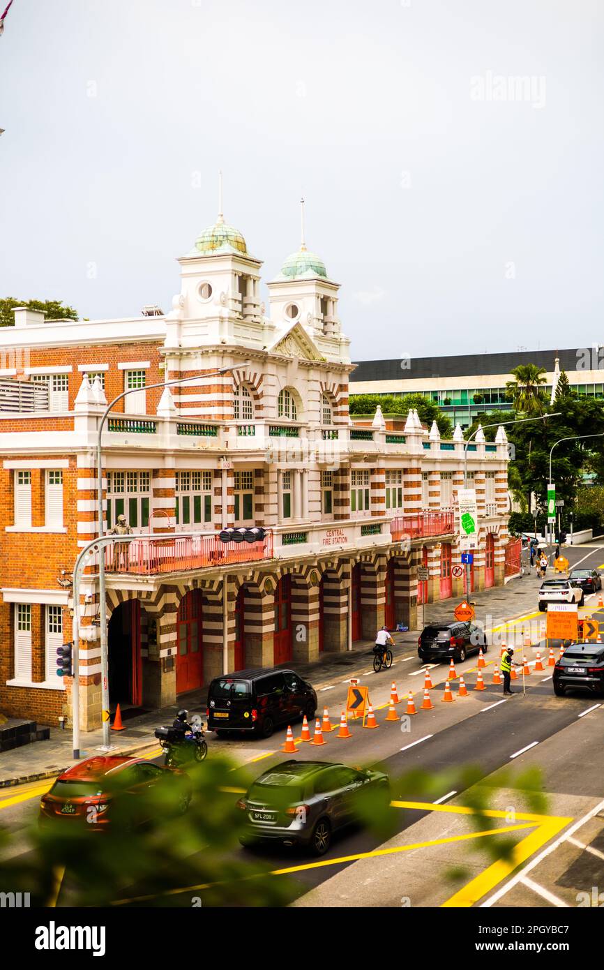 Zentrale Feuerwache In Singapur Stockfoto