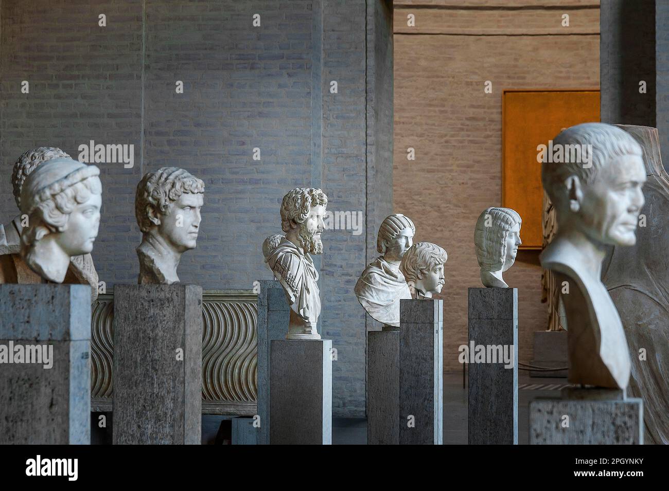 Römische Köpfe und Büsten, Glyptothek, München, Bayern, Deutschland Stockfoto