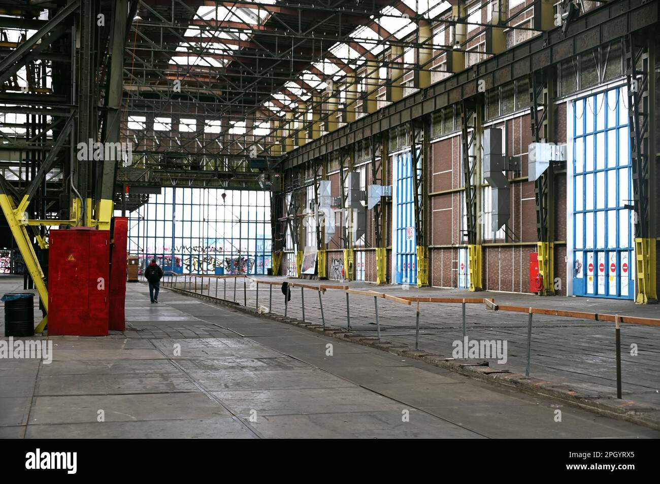 Werft Hall NDSM Plein, Amsterdam, Niederlande Stockfoto
