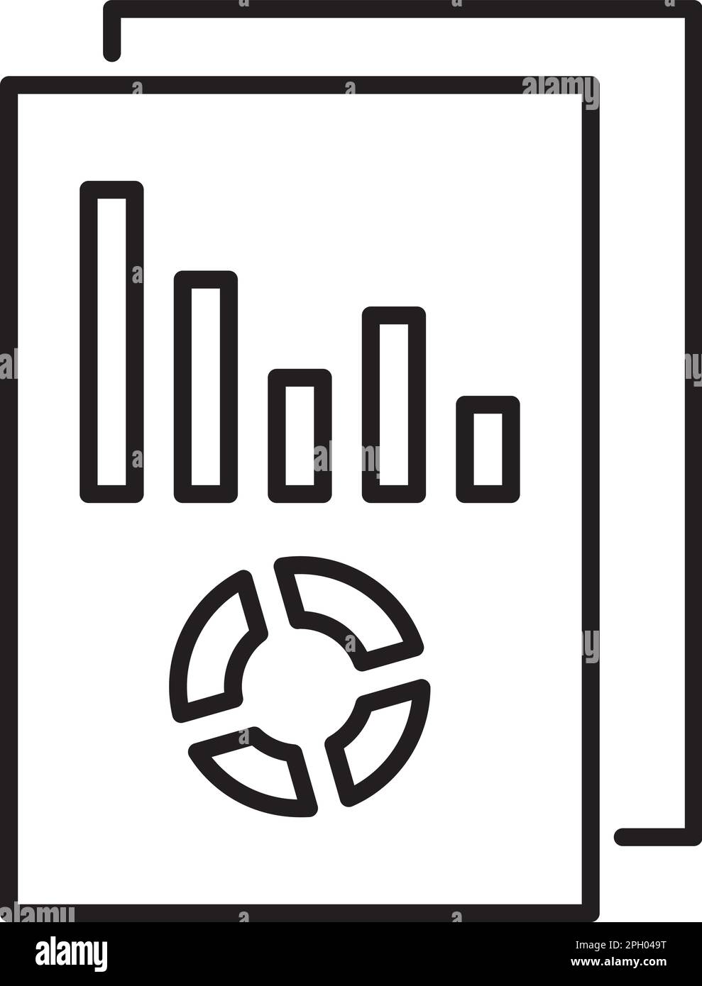 Projektmanagementblätter, Diagramme, Vektorsymbol für Geschäftsberichte. Stock Vektor