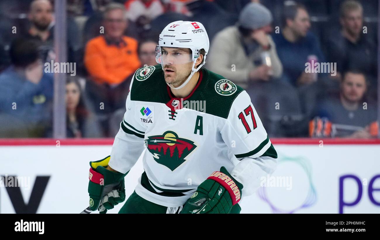 Minnesota Wild's Marcus Foligno plays during an NHL hockey game ...