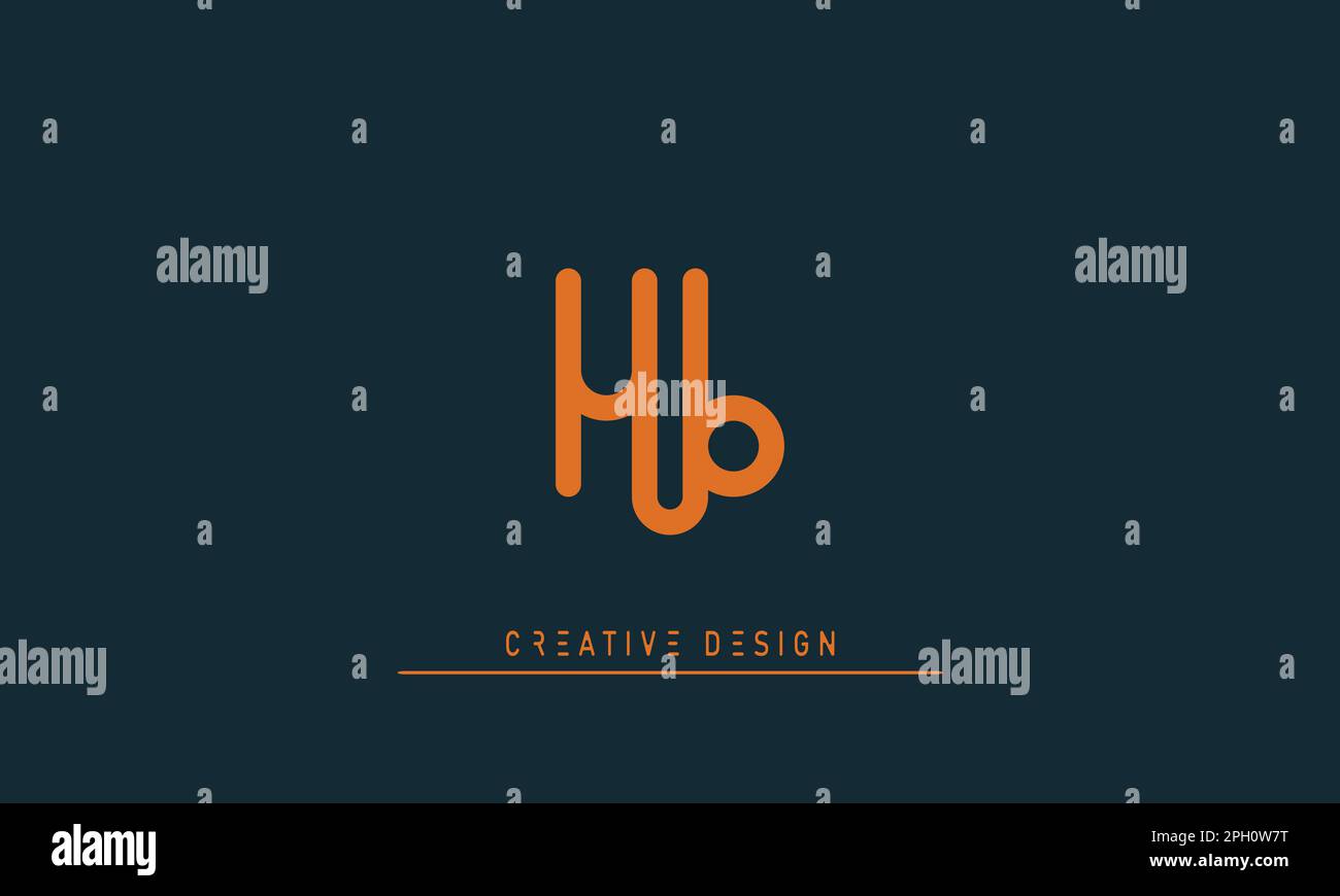 Alphabet Buchstaben Initialen Monogramm Logo HB , BH Stock Vektor