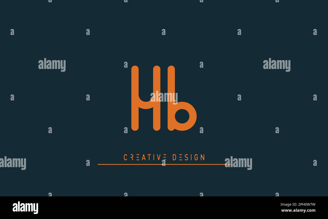 Alphabet Buchstaben Initialen Monogramm Logo HB , BH Stock Vektor
