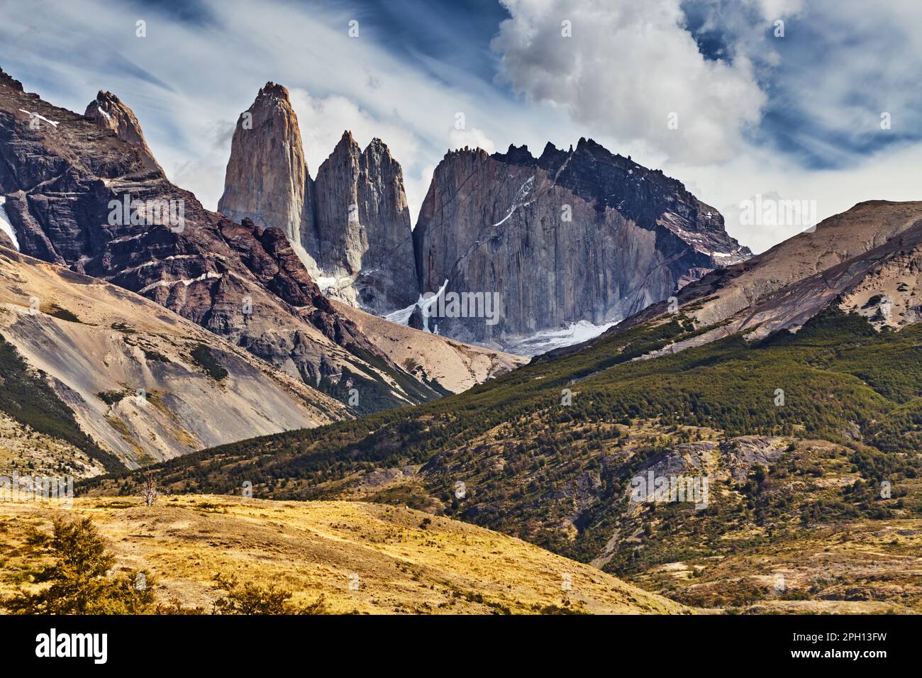 Torres del Paine Nationalpark, Patagonien, Chile Stockfoto