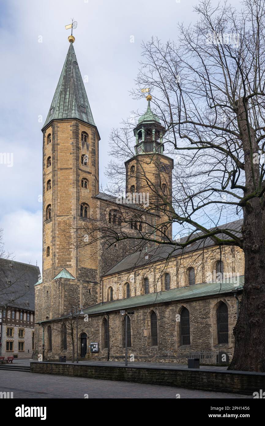 Historische Marktkirche Goslar, Niedersachsen, Deutschland Stockfoto