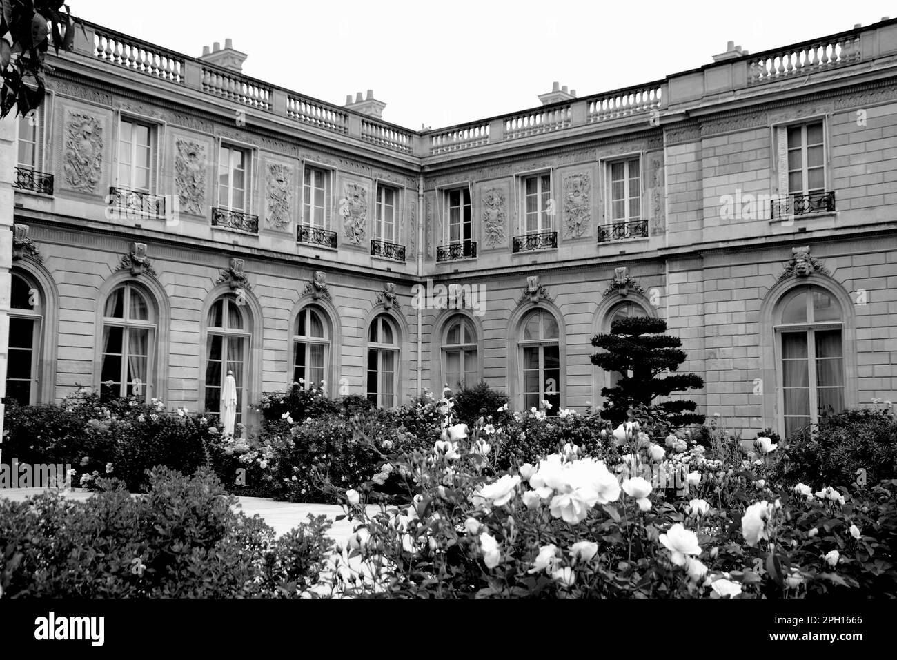 Der Garten des Palastes Elysées, Residenz der französischen Präsidenten, Mai 2014 31. Stockfoto